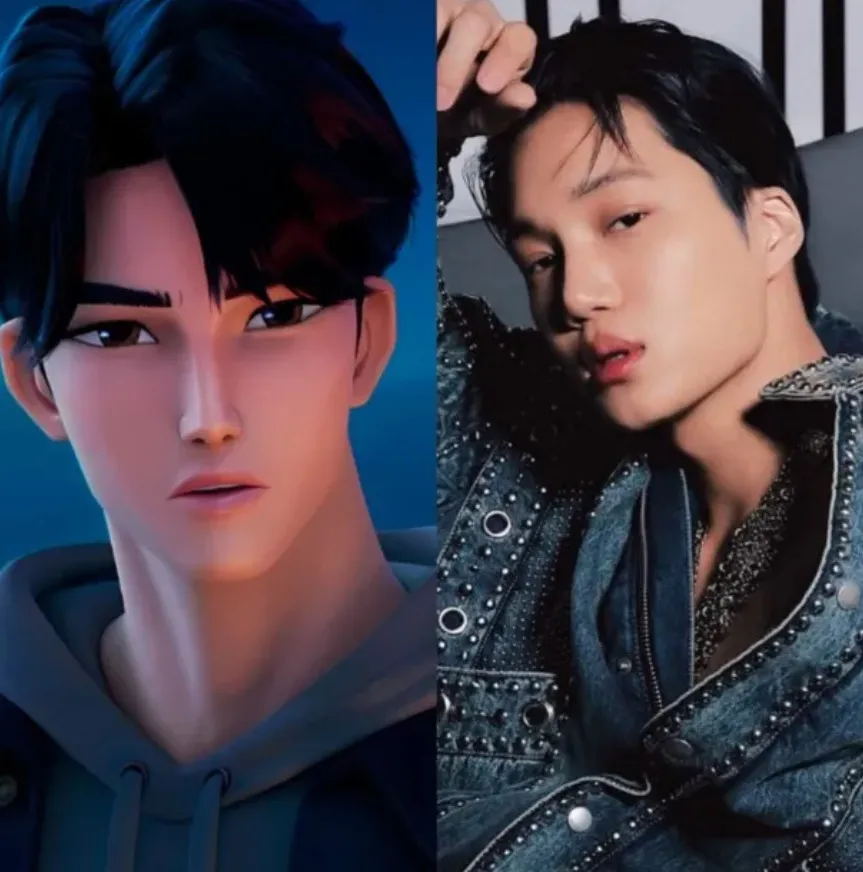 Jinu Kpop Demon Hunters dan Kai EXO (credit: Istimewa)