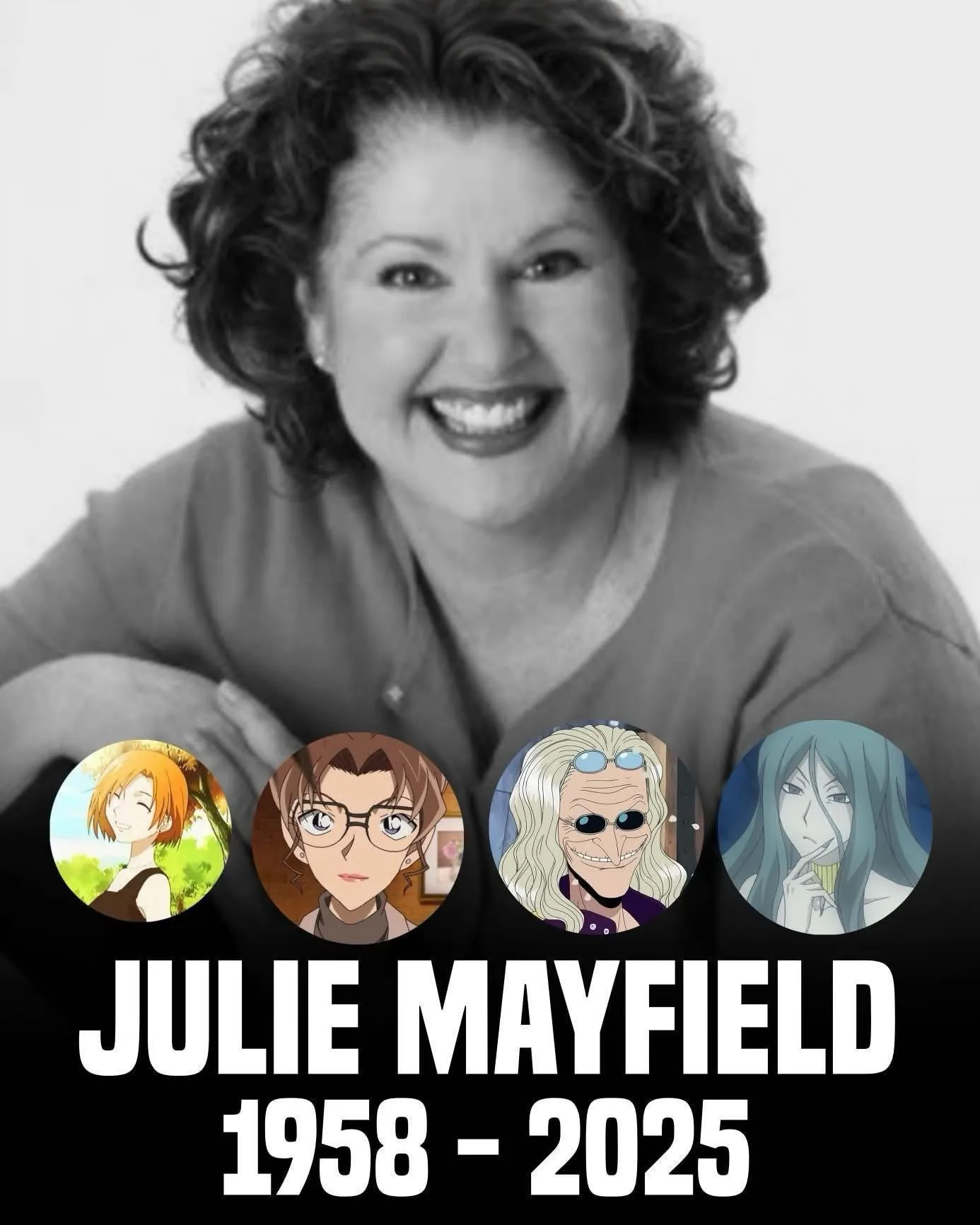 Julie Mayfield Voice Actor Anime (credit: x.com/@animejesus99)