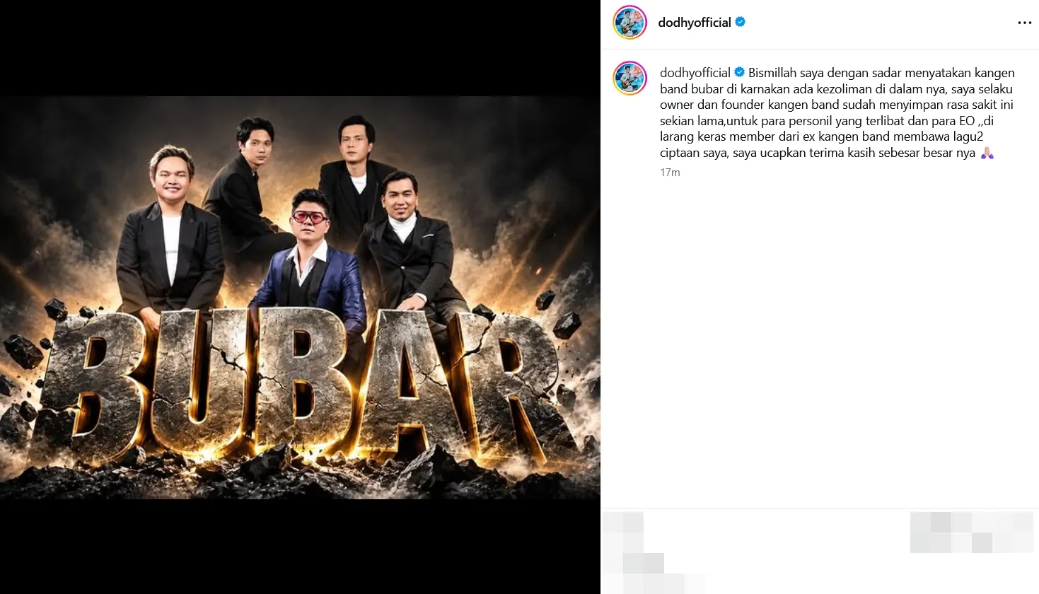 Kangen Band bubar © instagram.com/dodhyofficial