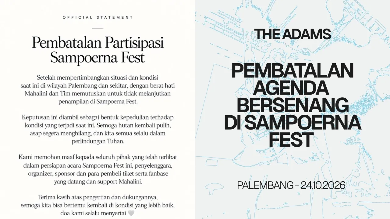 Sederet musisi batalkan penampilan di Sampoerna Fest 2026 (instagram.com/konserpalembang)