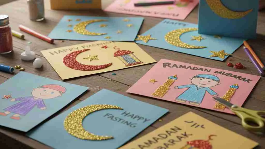 Ide Kreatif Desain Kartu Ucapan Ramadhan Anak (c) Ilustrasi AI