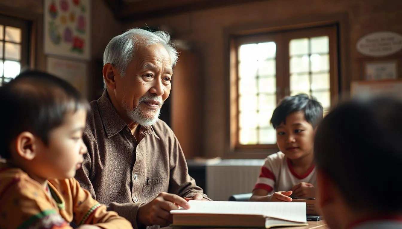 Konsep Asah, Asih, Asuh dalam Pendidikan (c) Ilustrasi AI