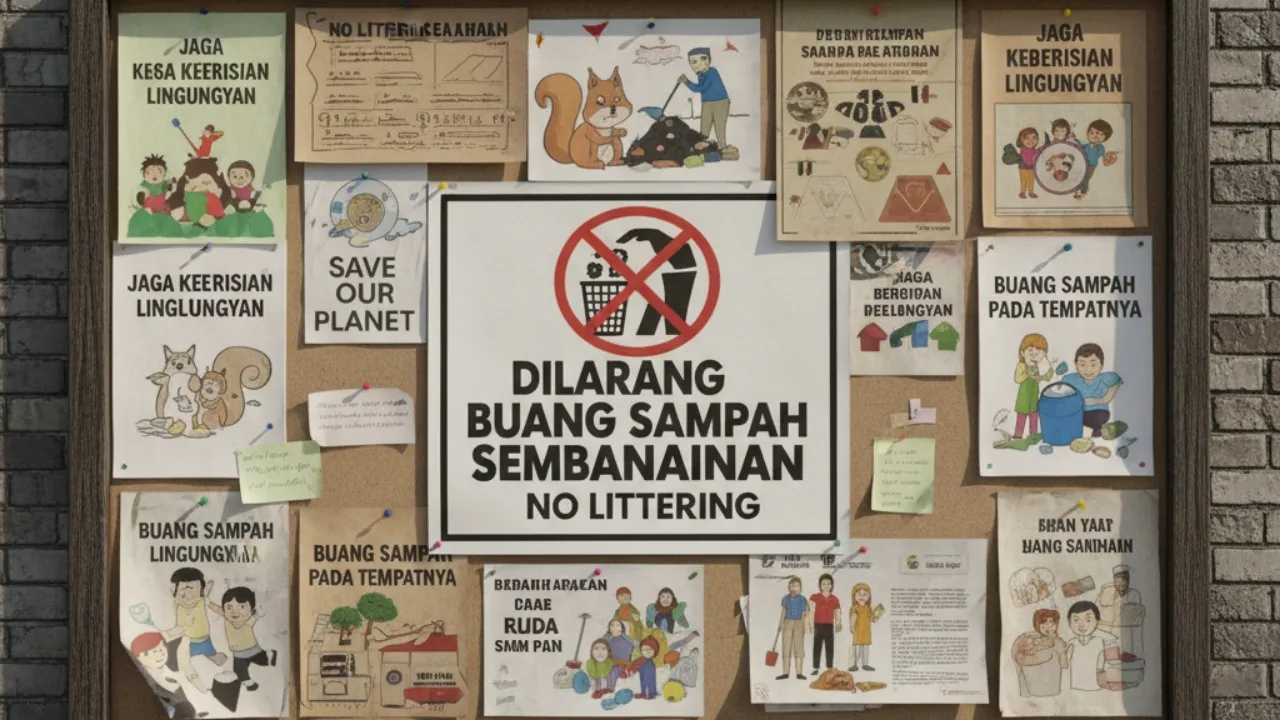 Strategi Penyebaran Kata Bijak Larangan Buang Sampah (c) Ilustrasi AI