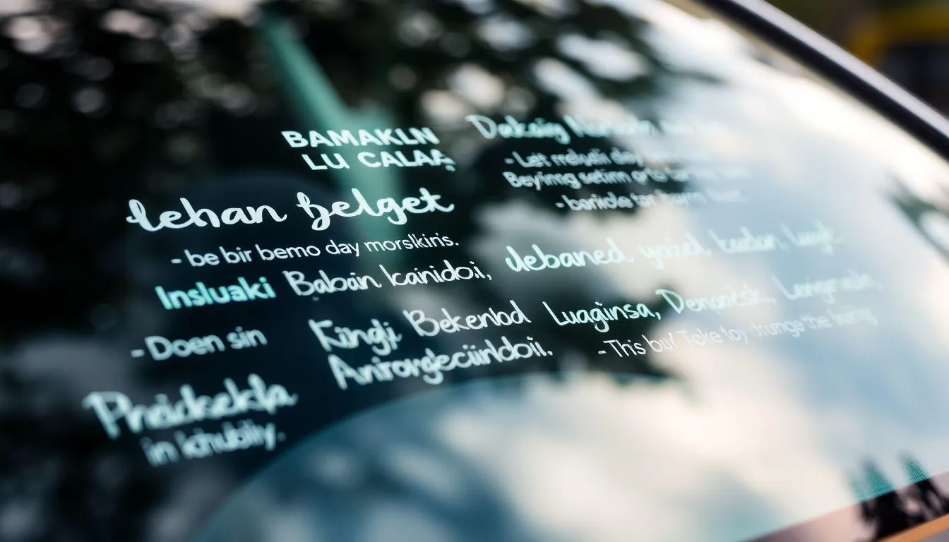 Pengertian dan Makna Kata-Kata Keren di Kaca Depan Mobil (c) Ilustrasi AI