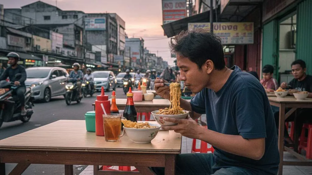 Tips Membuat Kata-Kata Lucu Mie Ayam yang Kreatif (c) Ilustrasi AI