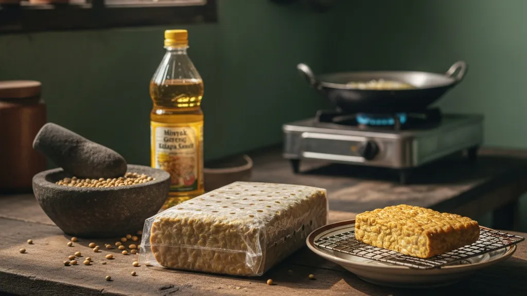 Tips Membuat Kata-Kata Lucu Tentang Tempe (c) Ilustrasi AI