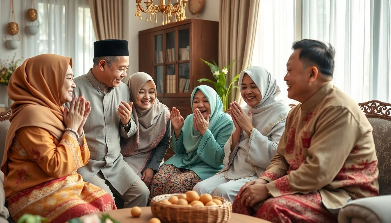 Ucapan Minal Aidin Wal Faizin untuk Keluarga Tercinta (c) Ilustrasi AI