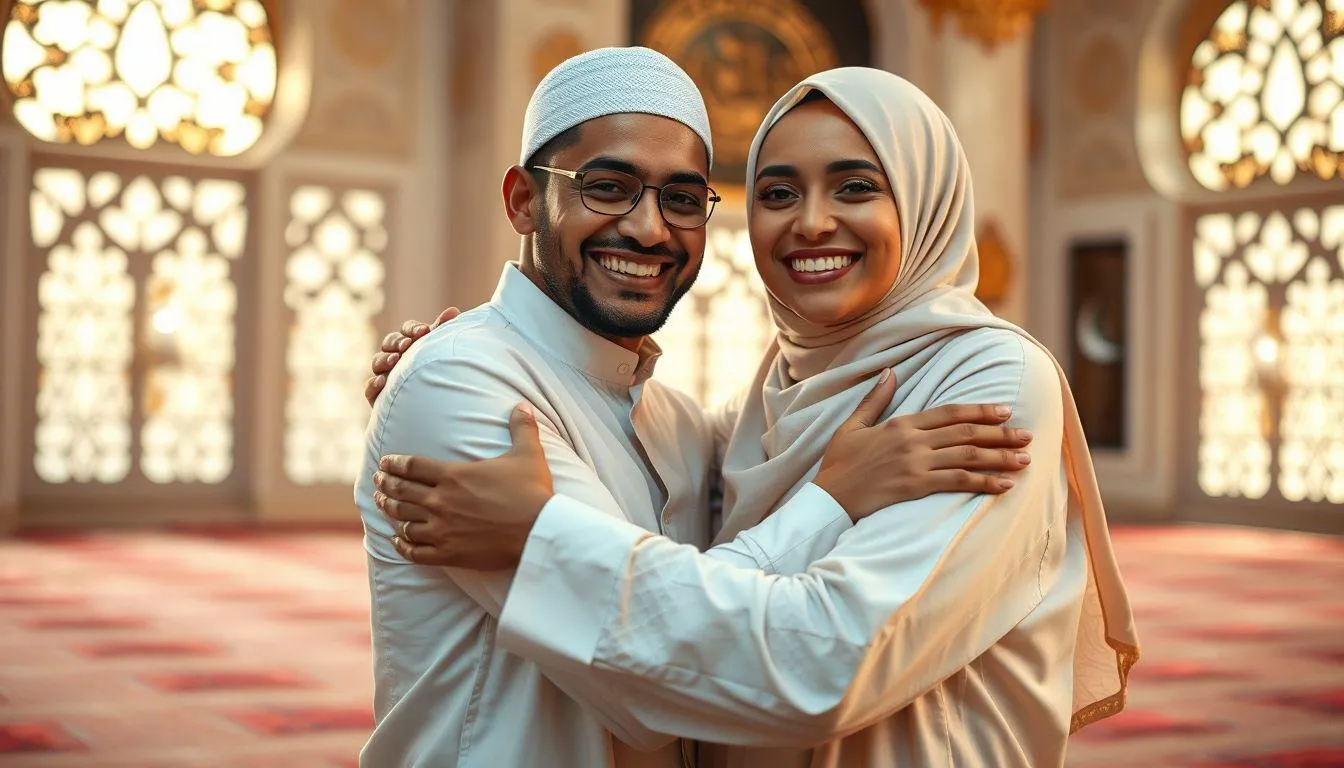 Ucapan Minal Aidin Wal Faizin untuk Sahabat dan Teman (c) Ilustrasi AI