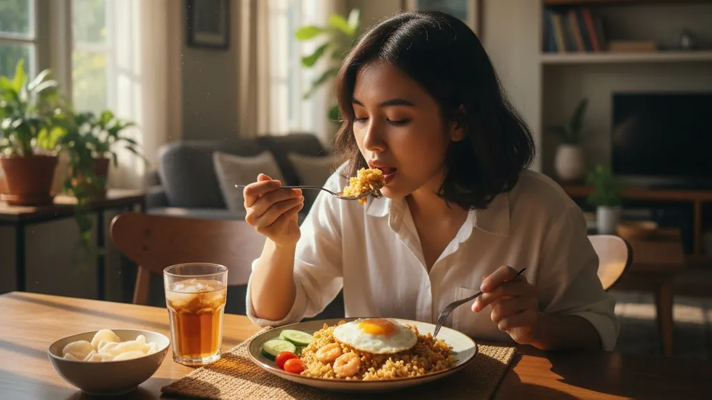 Tips Membuat Kata-kata Nasi Goreng Lucu Sendiri (c) Ilustrasi AI