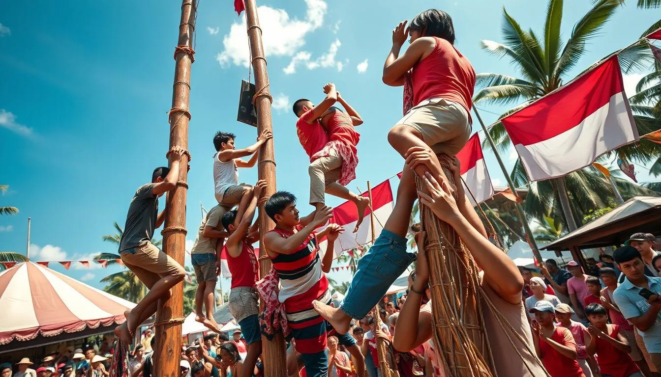 Kata-Kata Panjat Pinang Keren untuk Motivasi Tim (c) Ilustrasi AI