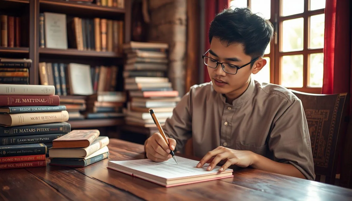 Tips Menciptakan Pantun Motivasi Hidup Sendiri (c) Ilustrasi AI