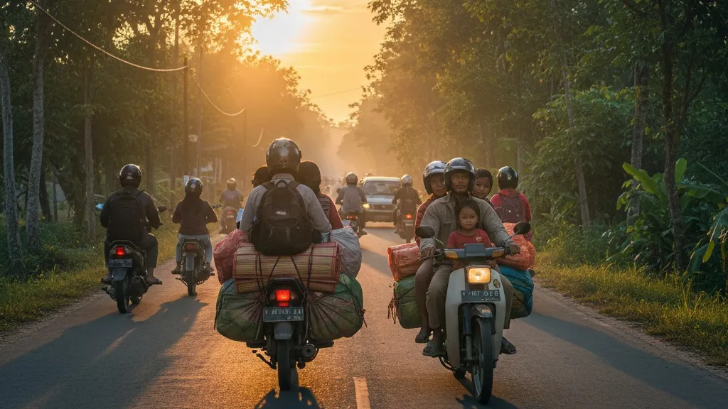 Pengertian dan Makna Kata-Kata Pulang Kampung Lucu (c) Ilustrasi AI