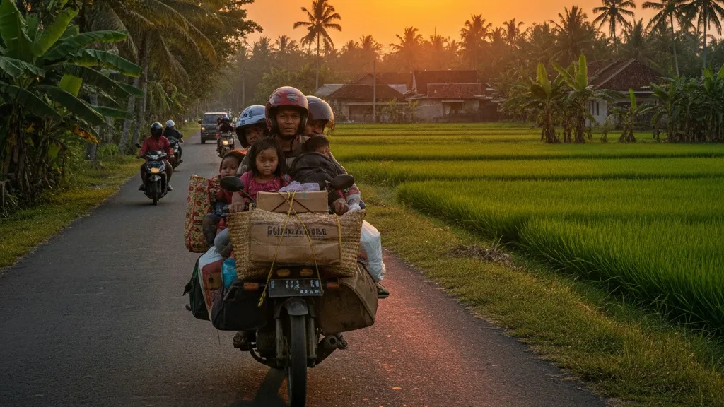 Tips Menggunakan Kata-Kata Pulang Kampung Lucu di Media Sosial (c) Ilustrasi AI