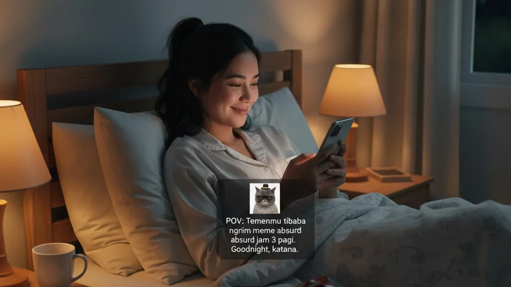 Pengertian dan Makna Kata-Kata Selamat Malam Lucu (c) Ilustrasi AI