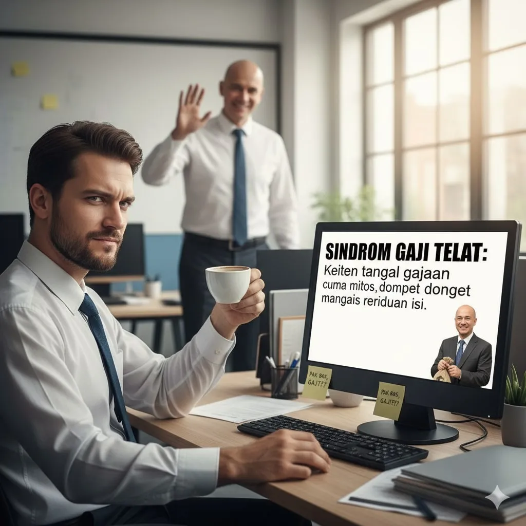 Strategi Menggunakan Sindiran Gaji Telat dengan Bijak (c) Ilustrasi AI