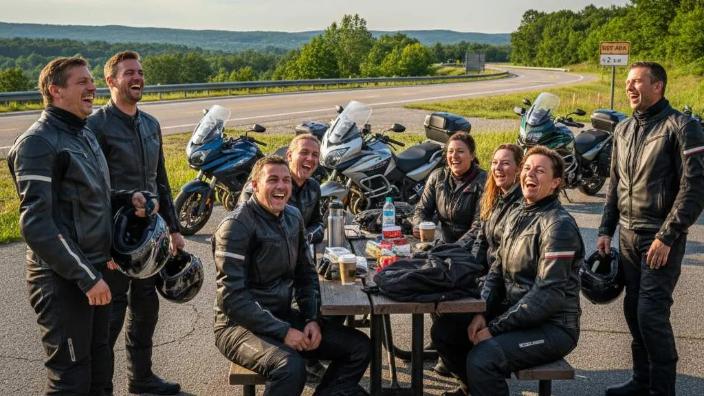 Kata-Kata Touring Lucu untuk Caption Media Sosial (c) Ilustrasi AI