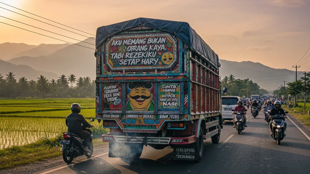 Dampak Sosial dan Psikologis Kata-Kata Truk Lucu (c) Ilustrasi AI