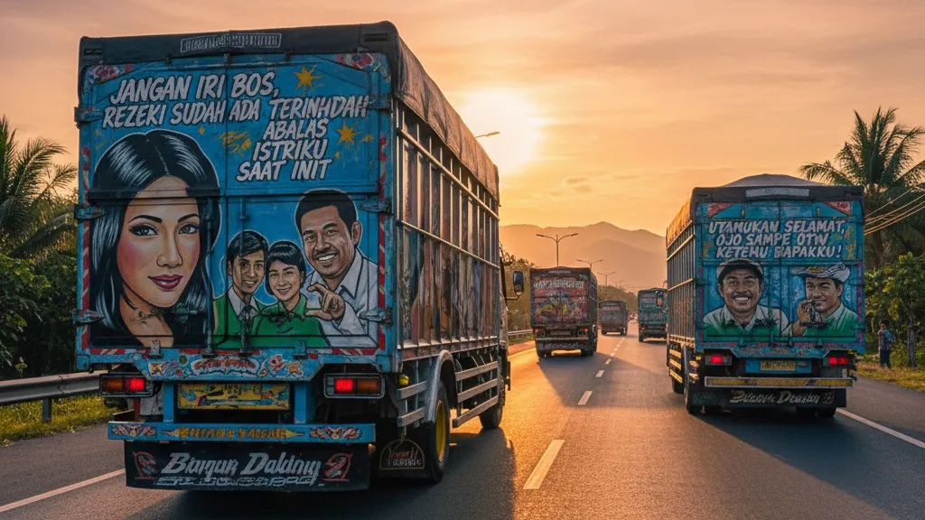 Kreativitas dan Inovasi dalam Kata-Kata Truk Modern (c) Ilustrasi AI