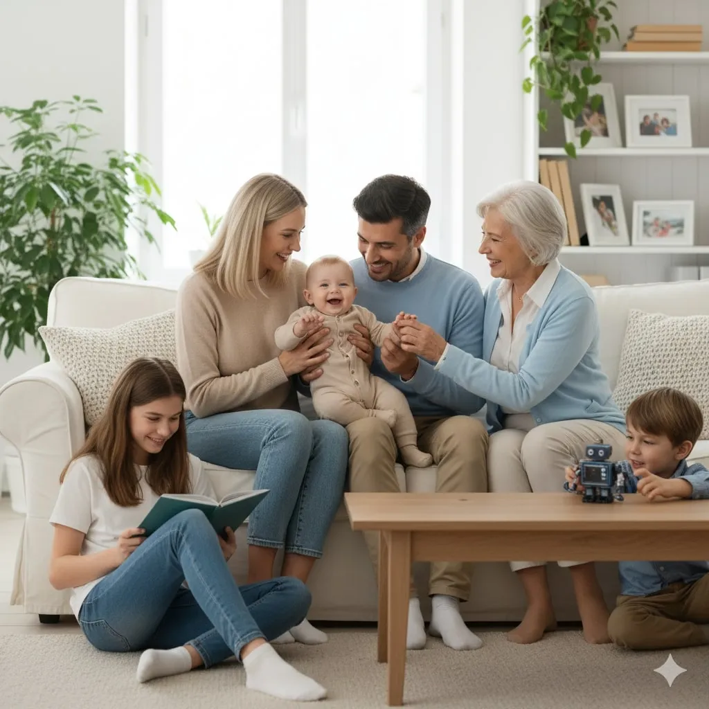 Keluarga sebagai Tempat Pendidikan Pertama (c) Ilustrasi AI