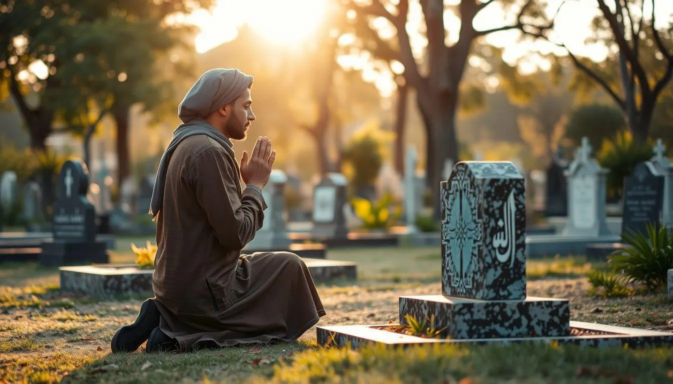 Pengertian dan Makna Kata Mutiara Ziarah Kubur ke Orang Tua (c) Ilustrasi AI