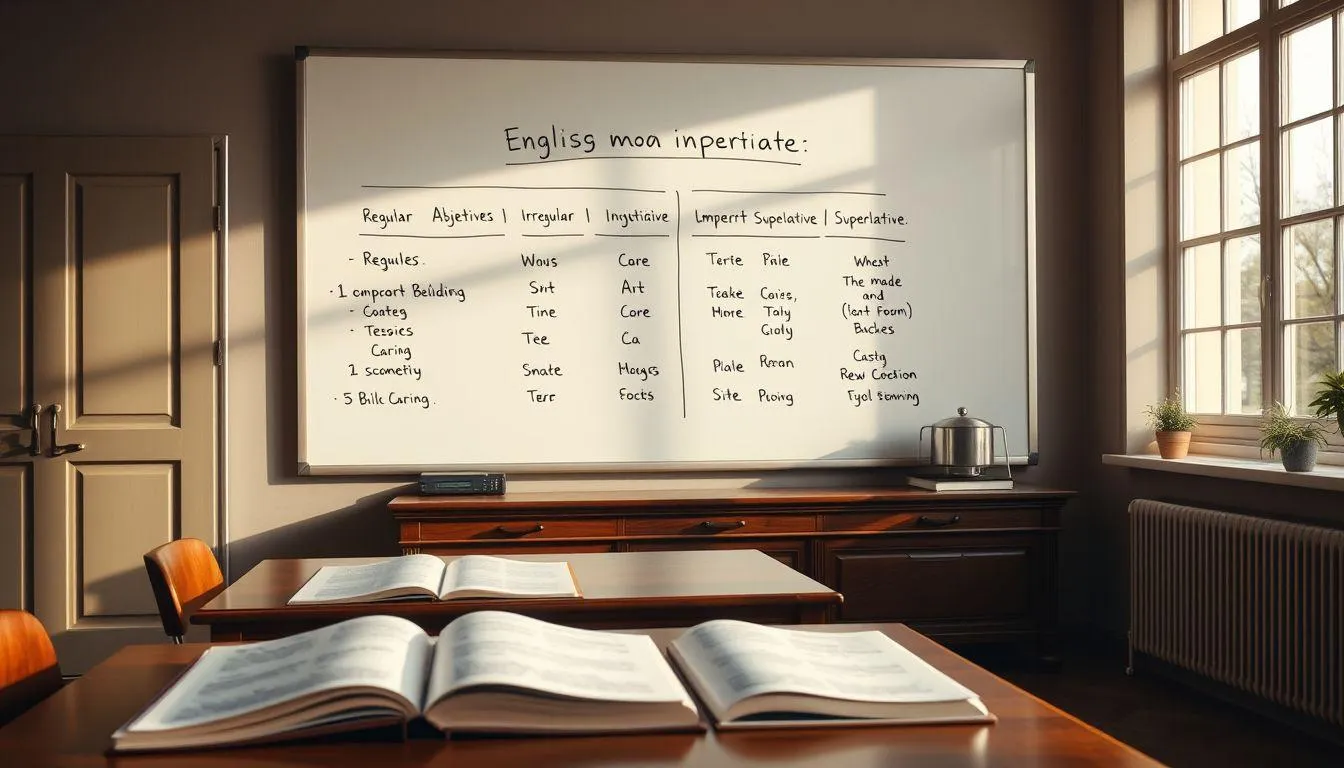 Perbedaan Kata Sifat Beraturan dan Tidak Beraturan (c) Ilustrasi AI