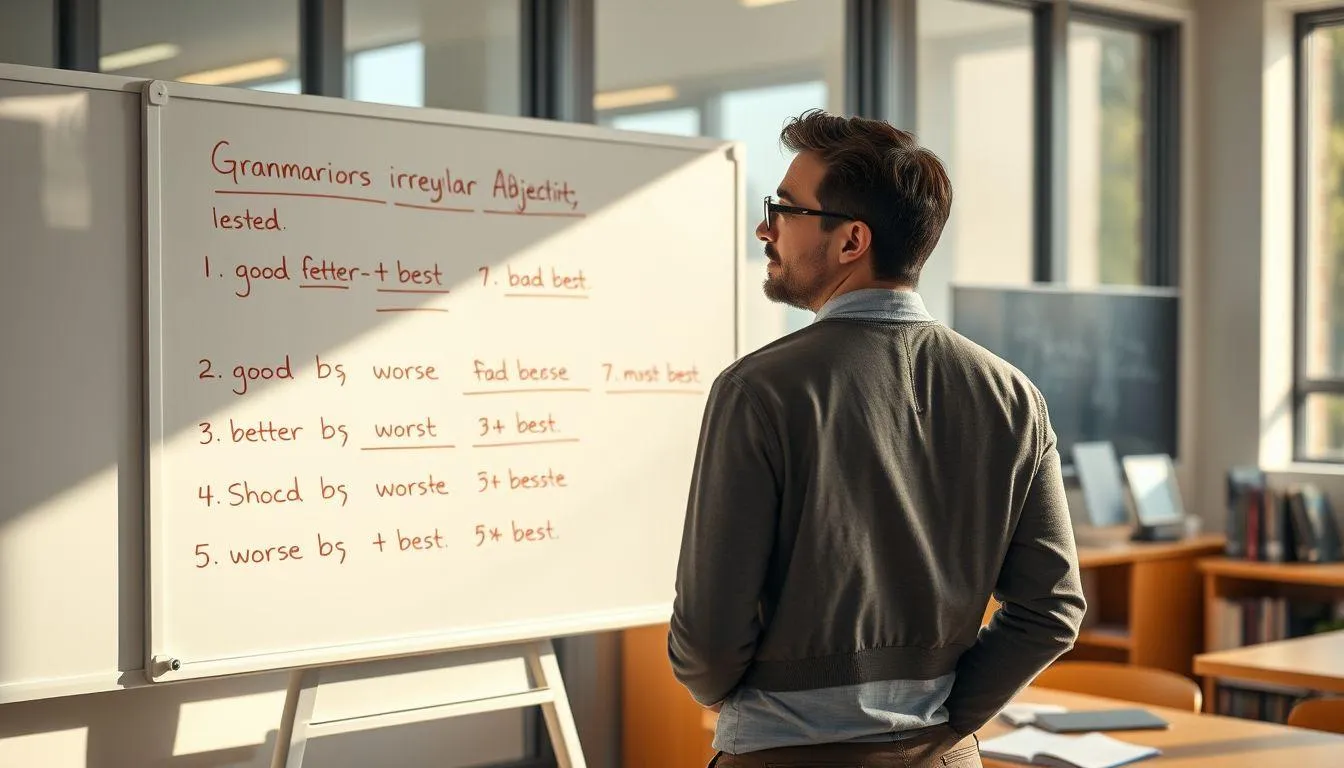 Kesalahan Umum dalam Penggunaan Kata Sifat yang Tidak Beraturan (c) Ilustrasi AI