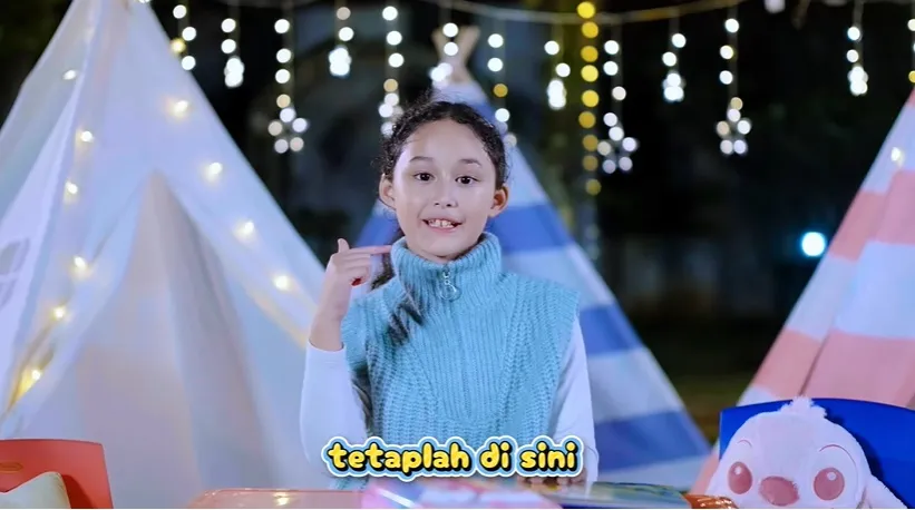 Lirik sederhana lagu Oh Bintangku (credit: Youtube.com/Pasha Adelia TV)