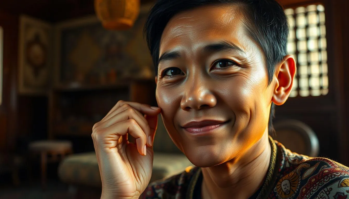 Makna Kedutan Ujung Bibir Kanan Atas Menurut Primbon Jawa (c) Ilustrasi AI