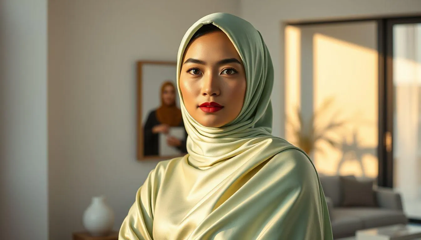 5. Cara Memilih Warna Silk Armani Sesuai Tren Lebaran 2026 (c) Ilustrasi AI