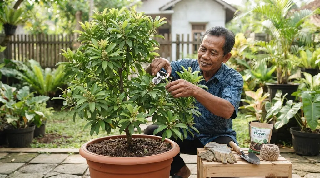 Perawatan Tanaman Agar Berbunga Lebat. (AI Generated)