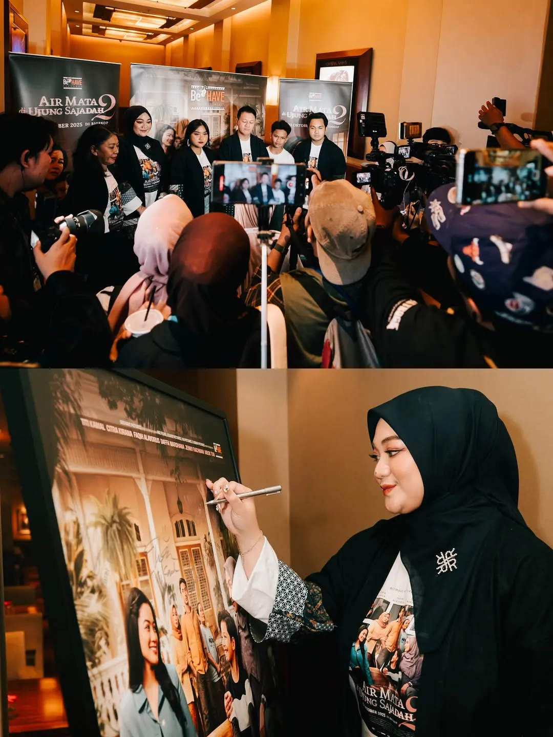 Fadhilah Intan pada Premier Film 'Air Mata Di Ujung Sajadah 2' (Credit: instagram.com/@fadhilahintanp)