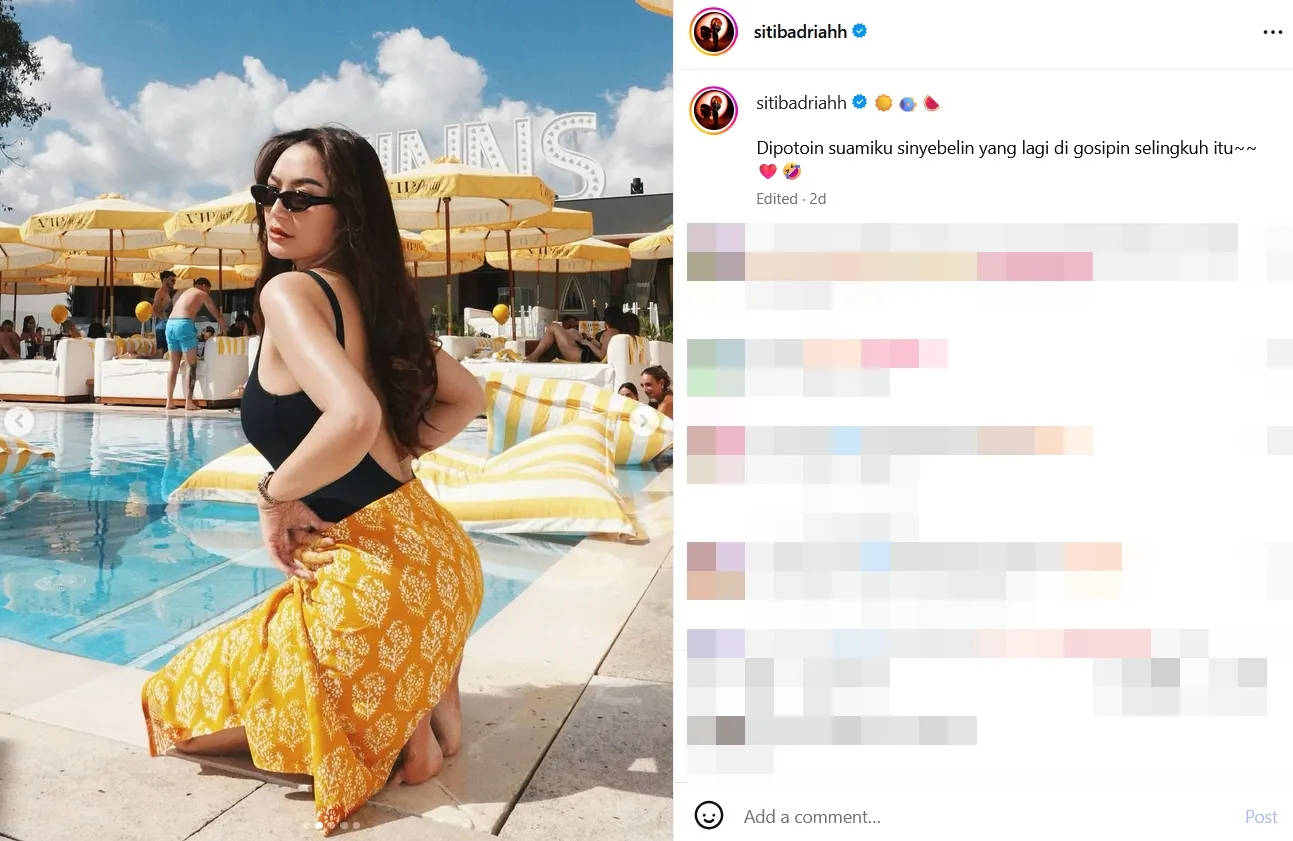 Postingan Sibad di Instagram © instagram.com/sitibadriahh