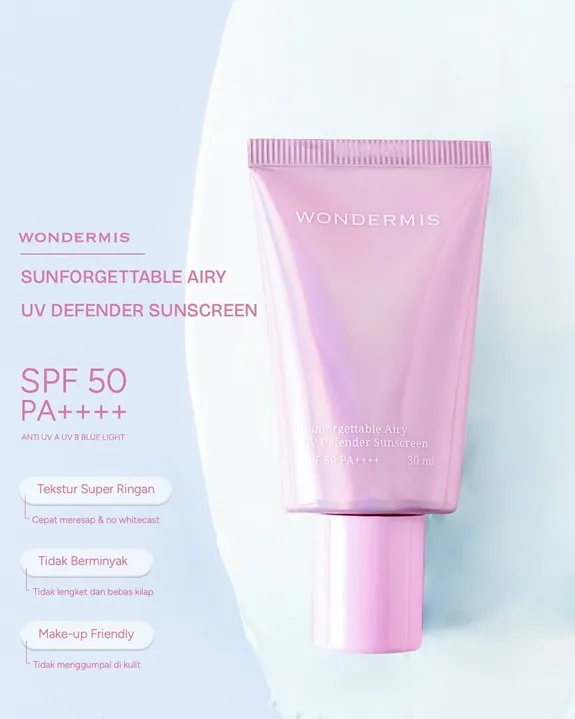 WONDERMIS Sunforgettable Airy UV Defender Sunscreen SPF 50 PA++++. ©WONDERMIS