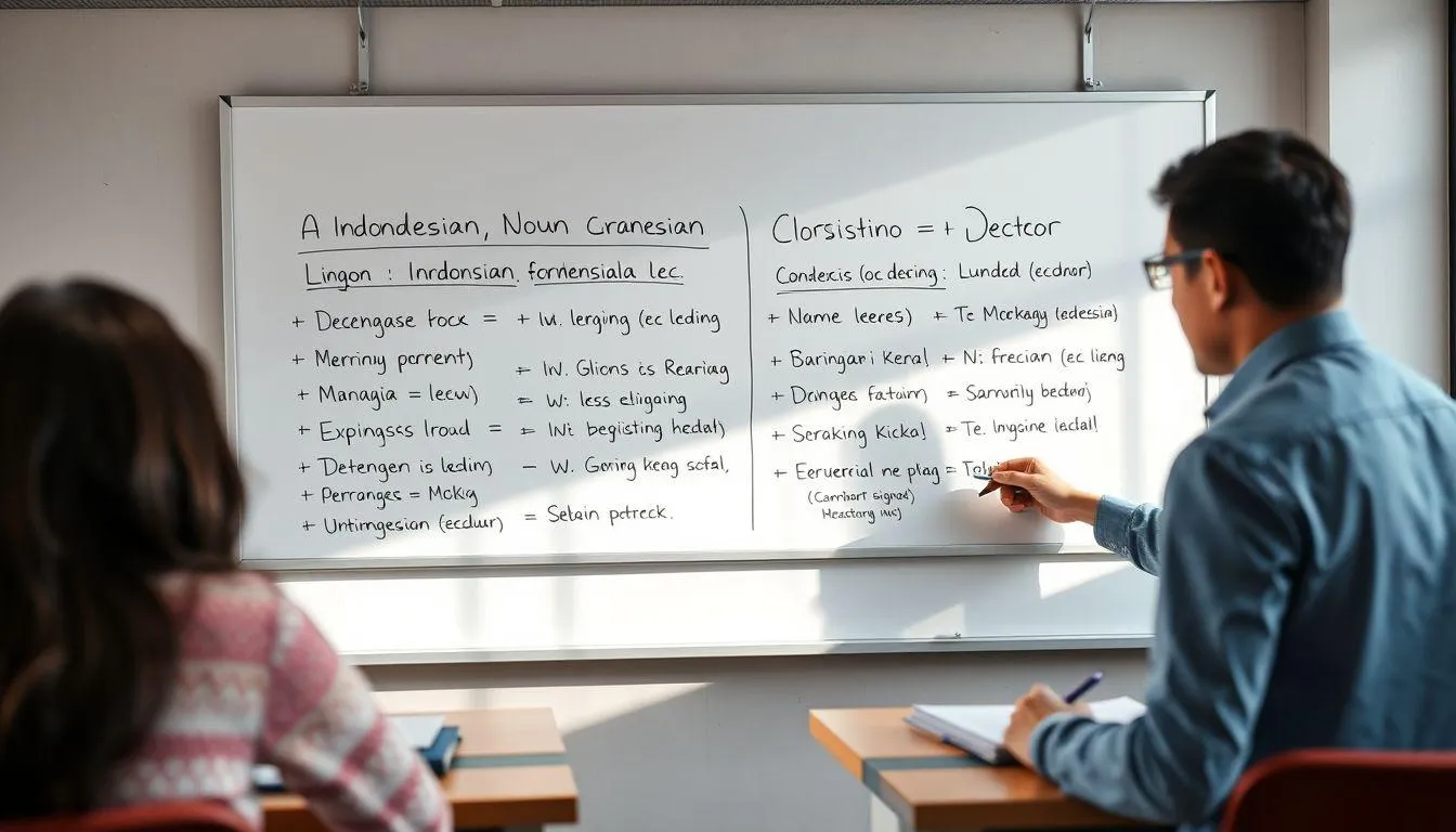 Jenis-Jenis Kata Benda dalam Bahasa Indonesia (c) Ilustrasi AI