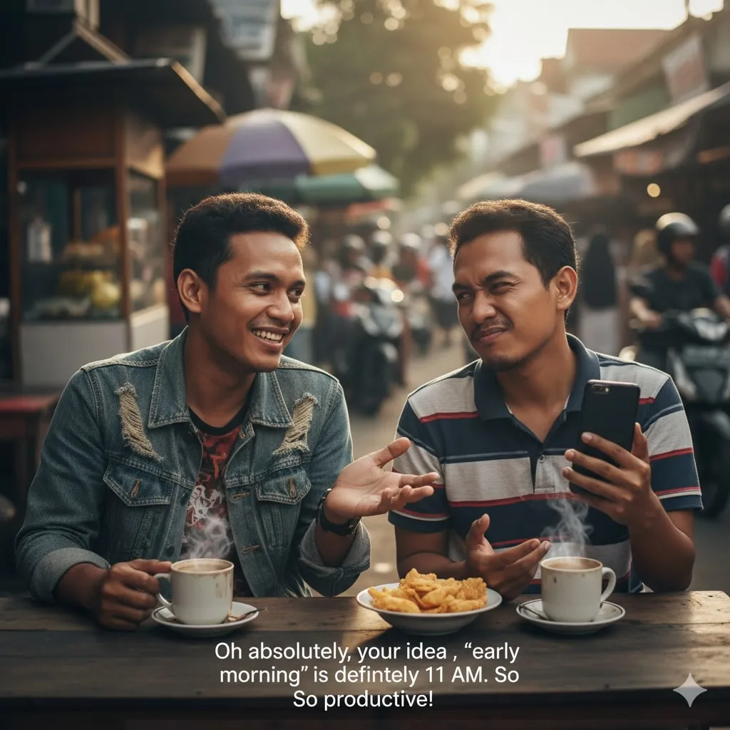 Cara Menggunakan Kata Sarkas Keren dengan Bijak (c) Ilustrasi AI