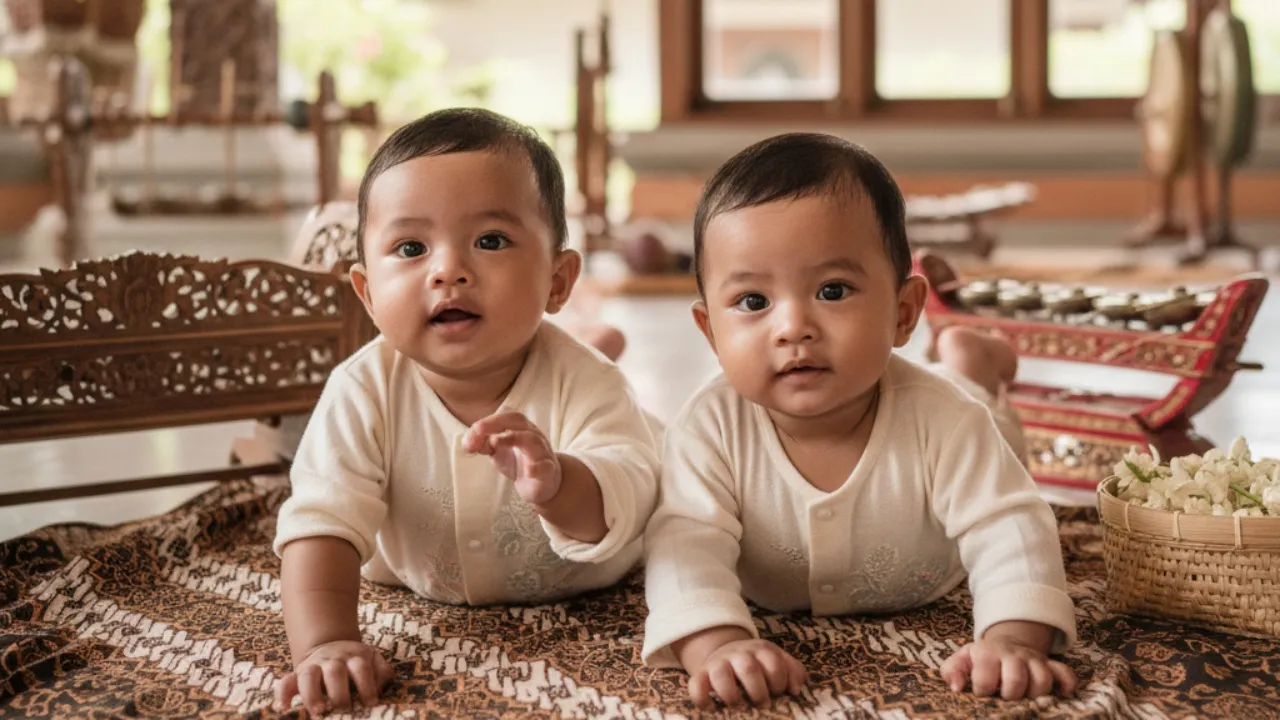 Nama Bayi Kembar Laki-Laki dengan Nuansa Jawa dan Modern (c) Ilustrasi AI