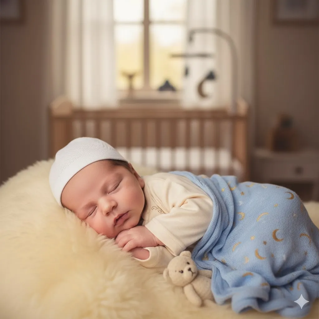 Nama Bayi Laki-Laki Islami Modern 3 Kata (c) Ilustrasi AI