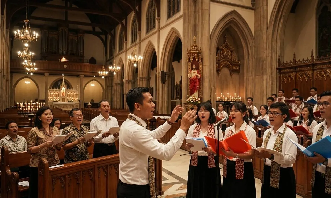 paduan suara gereja - created by AI