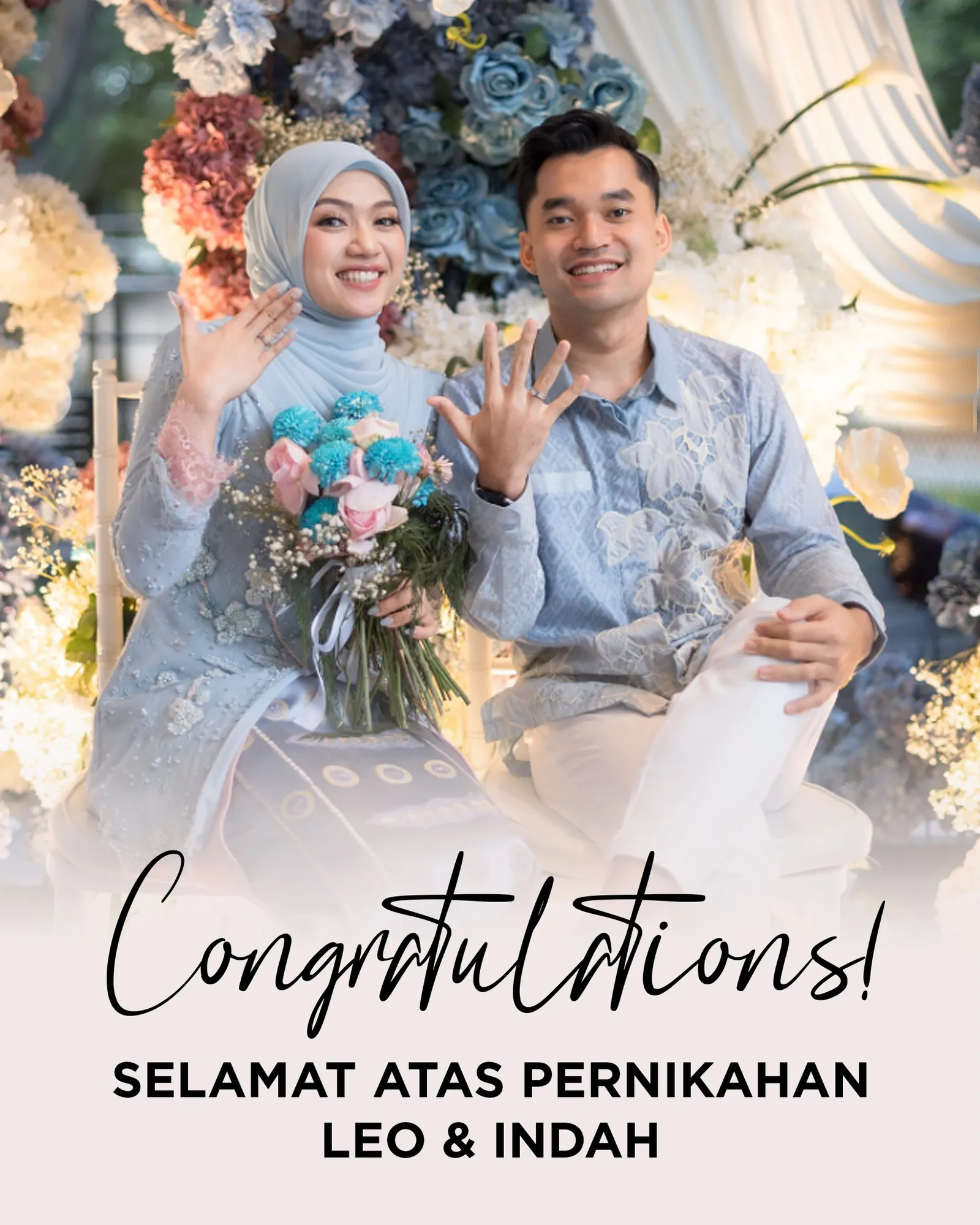 Leo Rolly Carnando resmi menikah dengan Indah Cahya (Credit: instagram.com/rollycarnando)