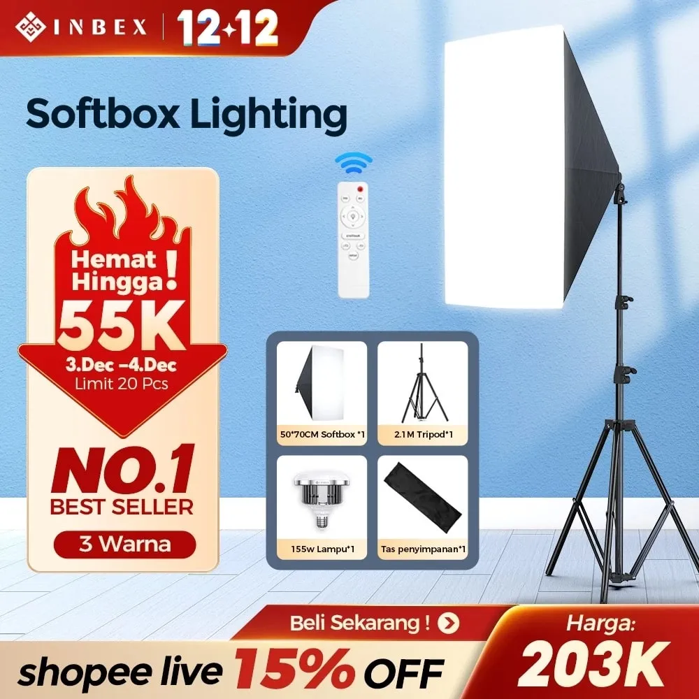 Softbox INBEX ukuran 50-70 cm. (Shopee/INBEX Official Shop)