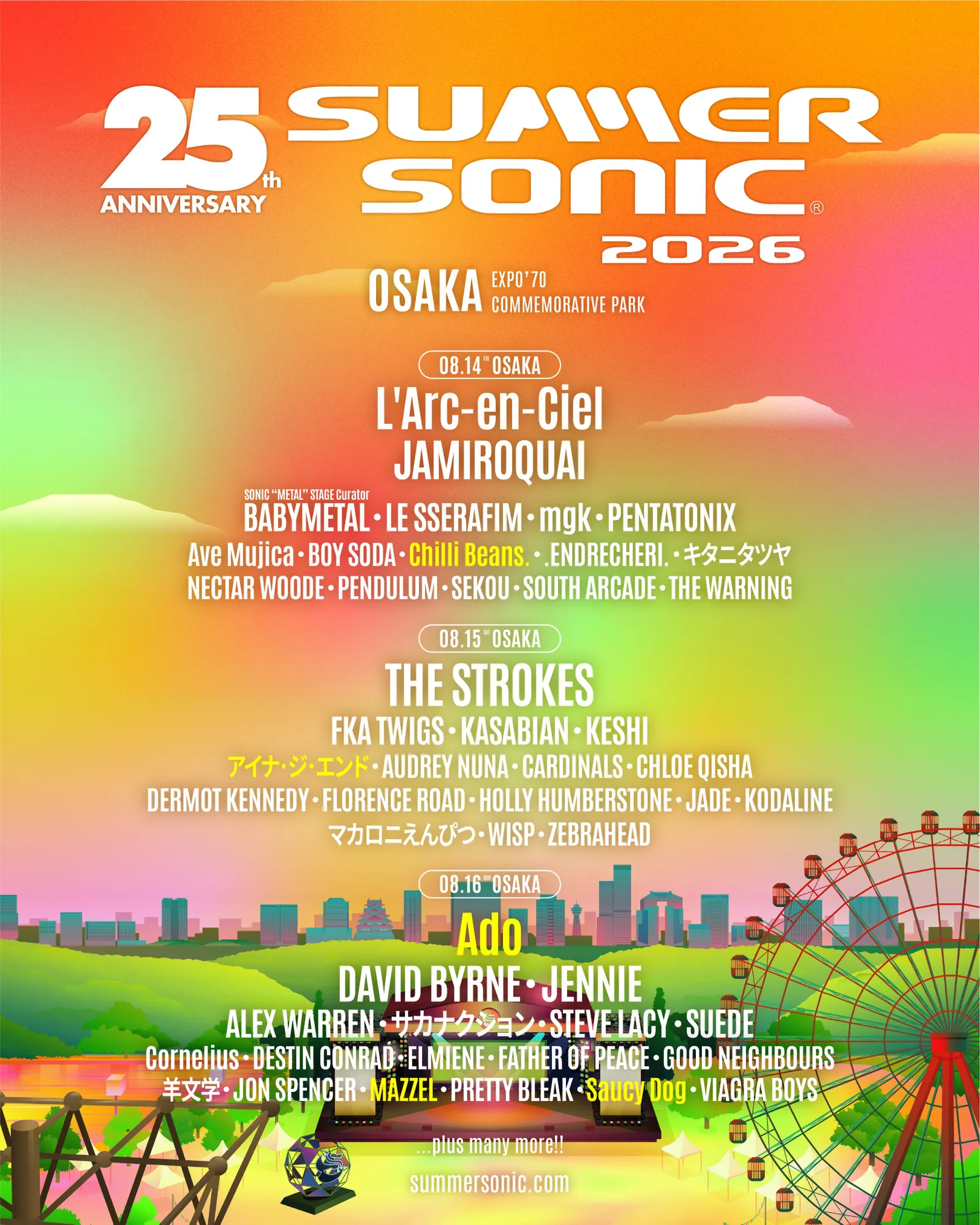 Deretan Artis Lokal dan Internasional yang Bergabung (credit: x.com/summer_sonic)