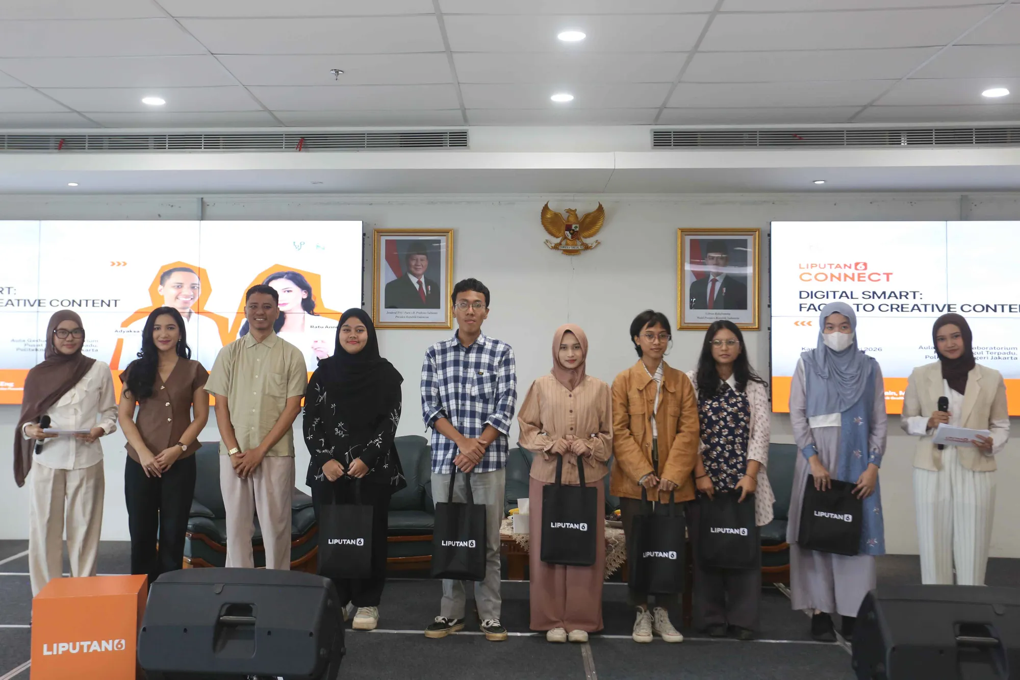 Liputan6 Connect sambangi Kampus Politeknik Negeri Jakarta (Credit: KLY)