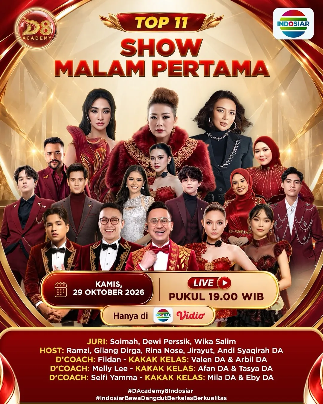 Dangdut Academy 8 Top 11 Show Malam Pertama (credit: Indosiar)