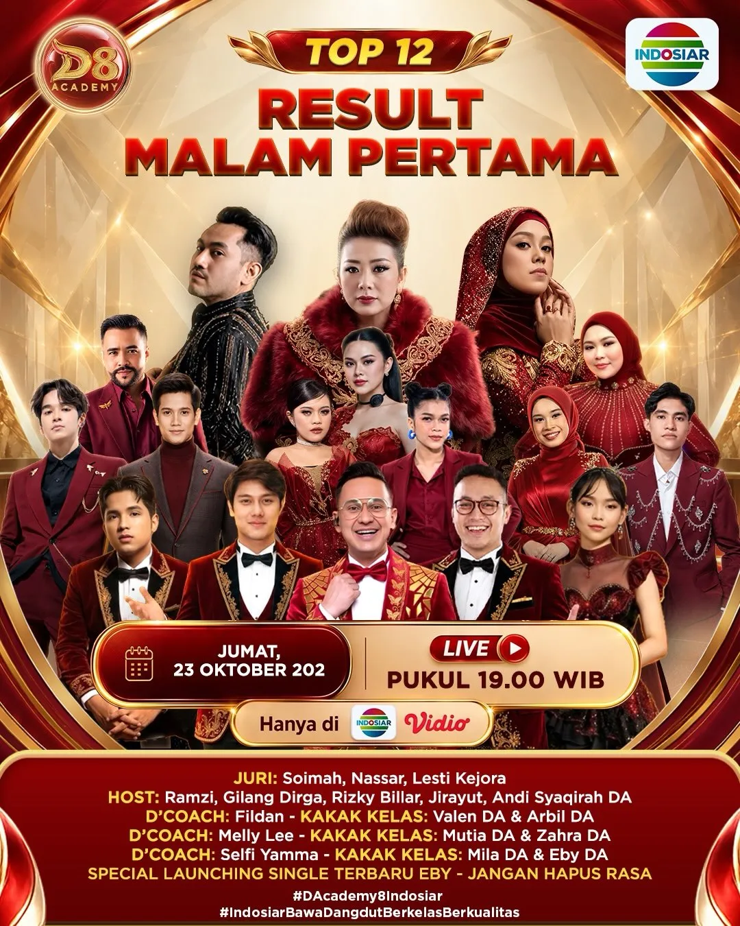 Dangdut Academy 8 Top 12 Result Malam Pertama (indosiar)