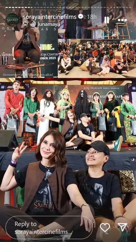 Luna Maya Ketemu Awak Media (cr:Instagram.com/sorayaintercinefilms)