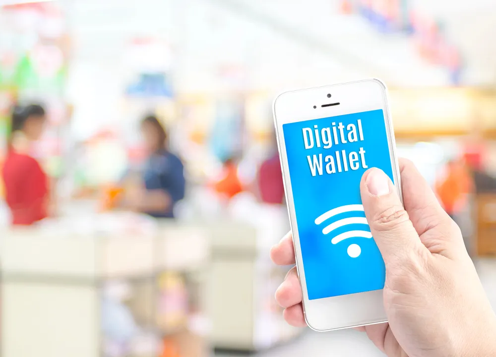 Ilustrasi digital wallet. (c) weedezign/Depositphotos.com