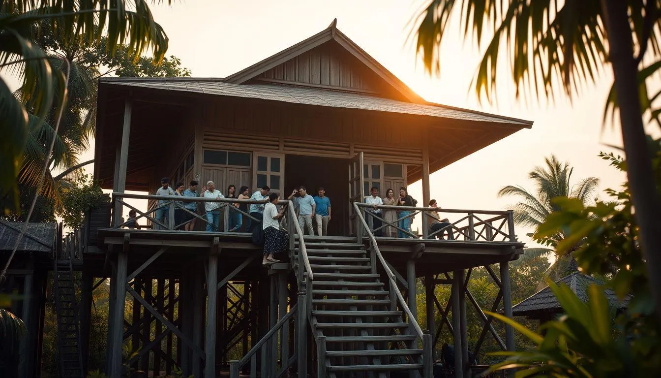 Pengaruh Aktivitas dalam Mimpi Rumah Panggung (c) Ilustrasi AI