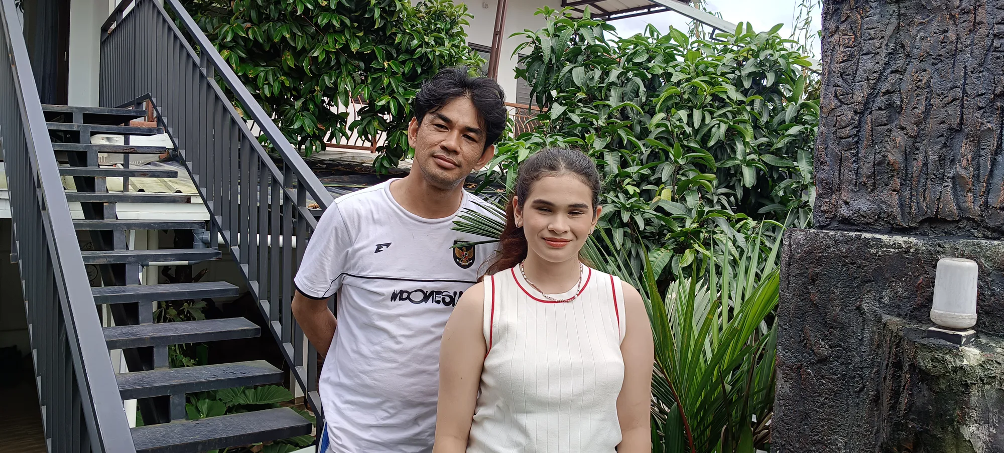 Malvin Thamrin dan Aktris Caroline (Credit:Istimewa)