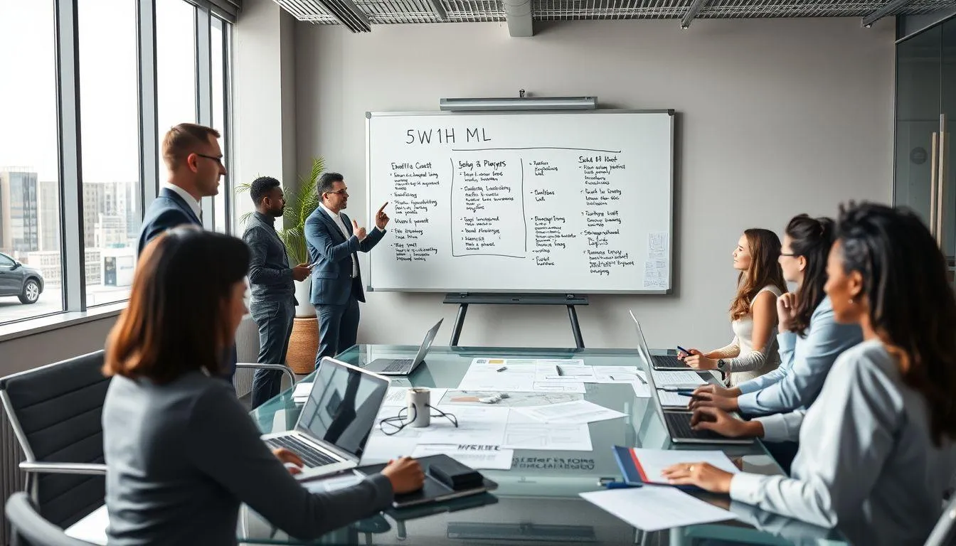 Aplikasi 5W 1H dalam Berbagai Bidang (c) Ilustrasi AI