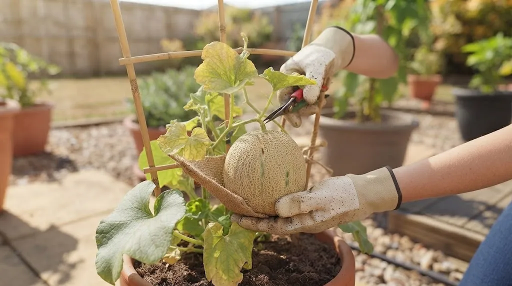 Menanam Melon Di Pot (AI Generated)